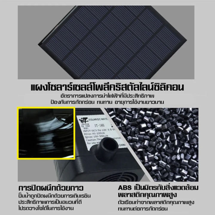 solar-pump-หัวปั้ม6ชิ้น-น้ำพุพลังงานแสงอาทิตย์-น้ำพุโซล่าเซลล์-น้ำพุพลังเเสงอาทิตย์-บ่อน้ำพุ-อ่างน้ำพุน้ำตก-ปั๊มน้ำพุ-น้ำพุในบ่อปลา-ปั๊มน้ำโซลาเซล-น้ำพุพลังโซล่า