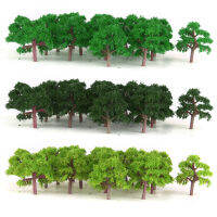 Gamchiano 25 PCS Scenery Landscape Train รุ่นต้นไม้ Scale 1/300 สีเขียวอ่อน