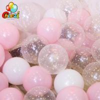 【YF】 20pcs 12 inch Set Star Pink Gold Balloons Wedding Decoration Baby Shower Birthday Supplies
