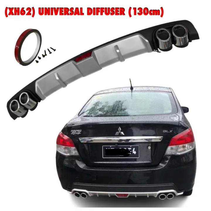 CPAO Universal 130cm Car Rear Bumper Diffusers Lip Spoiler Body Kits