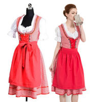 สุภาพสตรี Oktoberfest เครื่องแต่งกาย Dirndl บาวาเรีย Octoberfest เยอรมันเบียร์เทศกาลเทศกาลเครื่องแต่งกายพนักงานเสิร์ฟเบียร์แม่บ้านสาวชุดแฟนซี