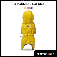 HamshMoc กันน้ำเสื้อกันฝนสุนัขสะท้อนแสงเสื้อกันฝนสุนัข Full Body Dog Rain Poncho 4ขาน้ำหนักเบาพร้อม Leash Hole และ Hood สำหรับสุนัข