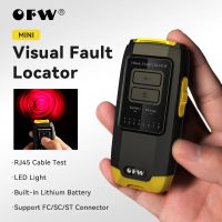 Ofwmini Visual Fault Locator เครื่องทดสอบสายไฟเบอร์ออปติก Fcscst ตัวเชื่อมต่อ RJ45การทดสอบสายเคเบิล Optical Red VFL