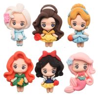 10PCS 1.2inch Cartoon Princess No Hair clips Kawaii Hair Accessories for Girls Hair Bows Center DIY Hair Claw Hair rope Supplies Hair Accessories