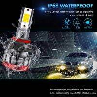 LED Fog Lights Bulb Yellow 3000K 55W 3600 Lumens DOB Chip Extremely Bright Replacement Waterproof