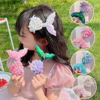 （A VOGUE）✉✌ Sequin Mermaid Childrens Hair Clip Korean Style Side Sweet Duckbill Fashion Girl Pin for Kids Accessories