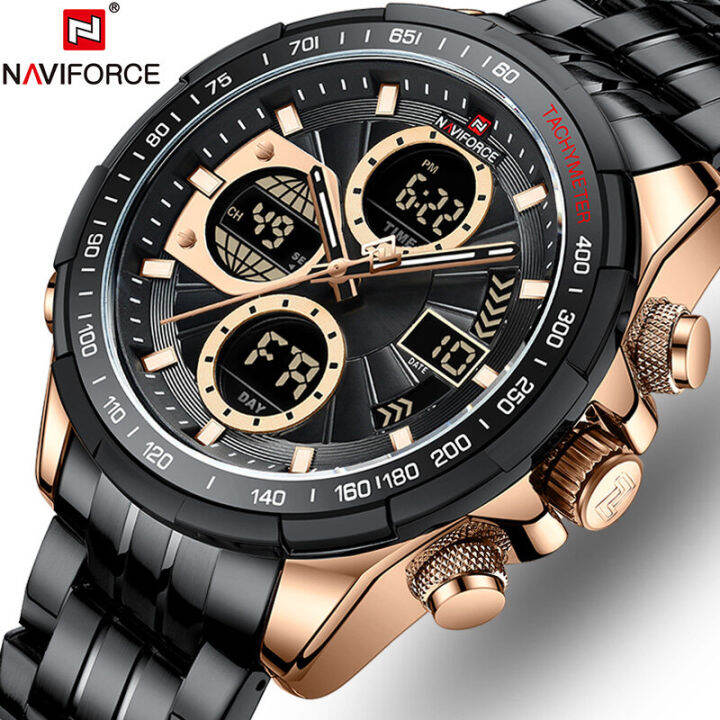 Naviforce Luxury Business Men Brand Fashion Watches Stainless Steel Band Men Waterproof Military