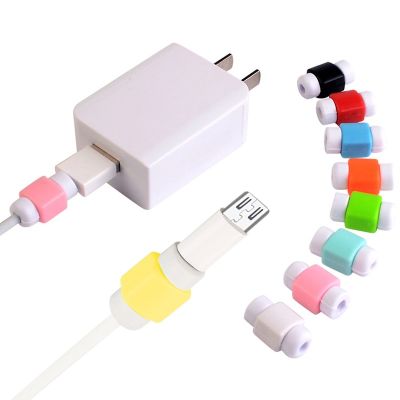 Cable Protector Rainbow Color USB Cord Cover Silicone Data Line Case 1 PCS