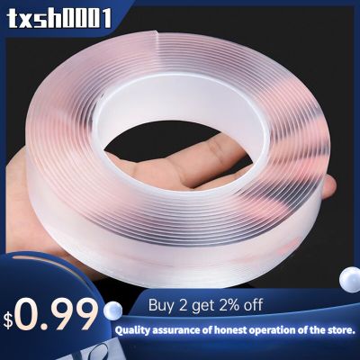 Strong Tape Waterproof  Wall Stickers Reusable Heat Resistant Bathroom Home Decoration Tapes Transparent Double Sided Nano Tape Adhesives Tape