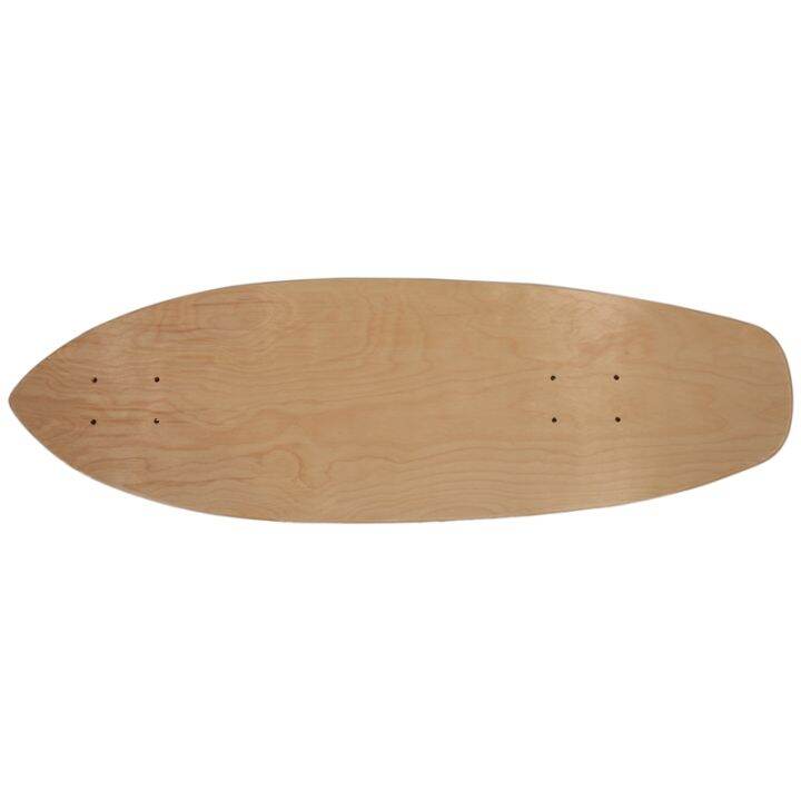 7Layer Land Surf Skateboard Deck Natural Maple Round Fish Board Deck