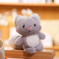 12cm Fox Plush Pendant Soft Lovely Animal Doll Plushie Hanging Ornament PP Cotton Stuffed Animal Plush Doll Keychain Accessories