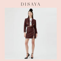 [DISAYA] - Heart Jacquard Skirt กระโปรงสั้นผ้าแจ็คการ์ดดีเทลหัวใจ