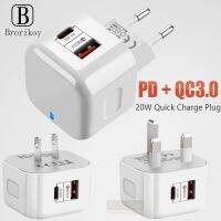 【Aishang electronic】PD 20W Quick ChargeEUPlug QC3.0 USBChargerWallPhone ที่ชาร์จแท็บเล็ตสำหรับ Iphone12Huawei