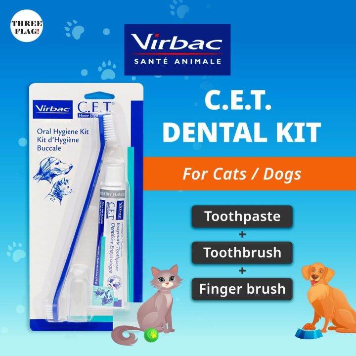Virbac C.E.T. Enzymatic Dental Kit For Dogs Cats Lazada PH