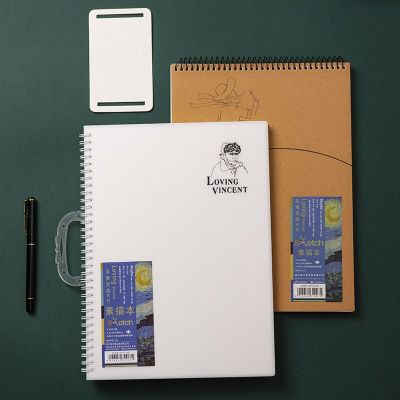 A4 Blank Sketchbook 60 Sheets 110g Thickened Painting Book Watercolor Gouache Paper Simple Color Lead Notebook