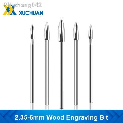 Wood Carving Drill Bits Engraving Bits 3 Flute 2.35mm Shank Carbide Milling Cutter Hand Tools Milling Tools