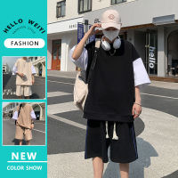 Fast Shipping Factory Outlet Summer Casual Suit MenS Loose Short -Sleeved T -Shirt Sports Shorts Korean