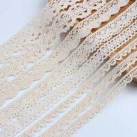 2/5/10Yards Apparel Sewing Fabric Ivory Cream CottonTrims Crocheted Lace Applique Ribbon Handmade Accessories DIY Hat Tablecloth Fabric  Material