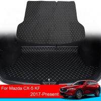 แผ่นรองฝาหน้าฝาหลังกระโปรงรถหนัง PU สำหรับ Mazda CX-5 KF 2017-ปัจจุบันถาดไลเนอร์กระบะกันน้ำอุปกรณ์ตกแต่งรถยนต์แผ่นปูพื้น1ชิ้น