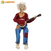 Animated Skeletons Statue Home Decoration Scary Guitar Skull Sculpture Creative Design Skeleton Craft Glowing Best Gifts