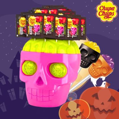 [พร้อมส่ง] 💥50ชิ้นแถมหัว💥 อมยิ้ม อมยิ้มจูปาจุ๊ปส์ Chupa Chups 3D Skull (ขนาด15g/ชิ้น) ขาย 10-50 ชิ้น ลูกอมนำเข้า