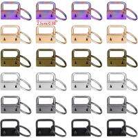 42Pcs 6 Colors 25mm Key Fob Hardware with Split Rings Wristlet Tail Clip DIY Kits for Luggage Wrist Strap Lanyard Clasp