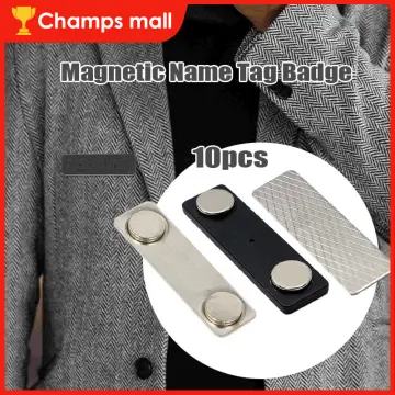 10pcs Strong Magnetic Name Tags Badge Metal Fastener ID Card