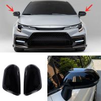 For 2019-2022 Glossy Black Side Door Rearview Mirror Cover Trim Cap