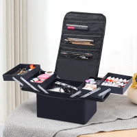 【cw】Multilayer Clapboard Cosmetic Bag Case Beauty Salon Tattoos Nail Art Tool Bin Women Makeup Organizer Large Capacity Bag ！