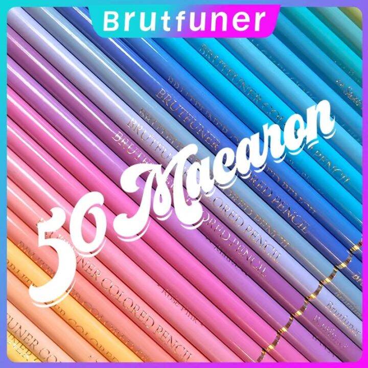 Brutfuner 12/24/50 Color Vivid Macaron Oil Pastel Colored Pencils