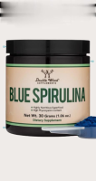 Double Wood Blue Spirulina Powder - Maximum 35% Phycocyanin Content, Superfood from Blue-Green Algae