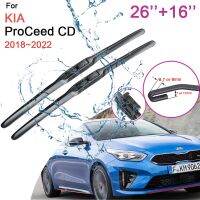 ใบพัดที่ปัดน้ำฝนกระจกหน้ารถสำหรับ KIA Pro Ceed CD 2018 2019 2020 ~ 2022 Ruer สองชั้นสติกเกอร์อุปกรณ์เสริมกันหิมะ