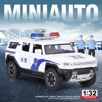 ฮัมเมอร์โมเดลรถโลหะผสมตำรวจรถของเล่นรถ Diecast เสียงประกอบเบาสำหรับเด็กผู้ชายของขวัญวันเกิดคอลเลกชันรถ Kids Toys