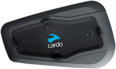 Cardo FRC1P101 - FREECOM 1 Plus Motorcycle 2-Way Bluetooth Communication System Headset - Black, Dual 2 Pack