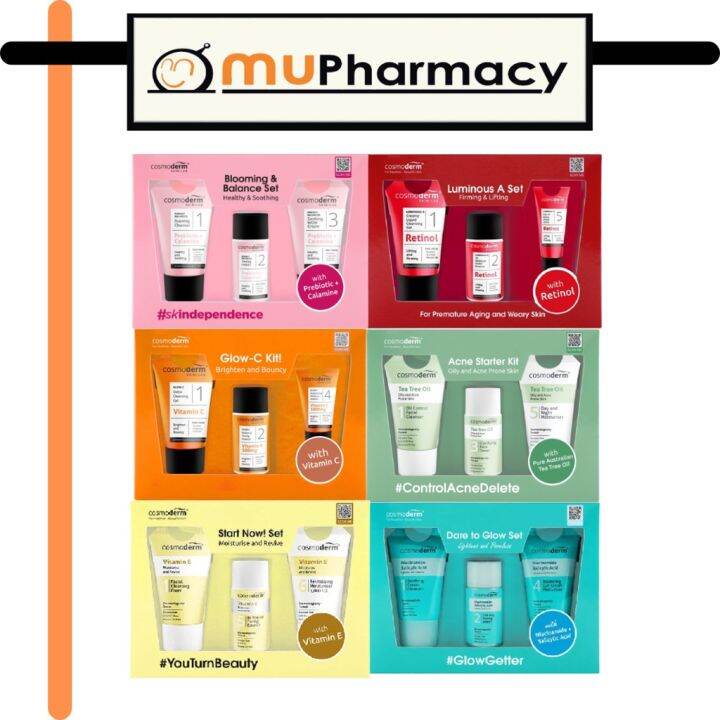 Cosmoderm Skin Care Set (Radiant&Clear/Acne Starter Kit/Dare to Glow