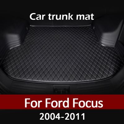 ✔◎ Car trunk mat for Changan-Ford Focus MK2 2004-2007 2008 2009 2010 2011 Cargo Liner Carpet Interior Parts Accessories Cover