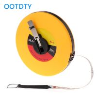 Hand-held Fiber Measuring Tape Disc Flexible Ruler Wind Up Measure 10M  30M-Flexible Measuring Flat Tape Parcel Tape Adhesives Tape