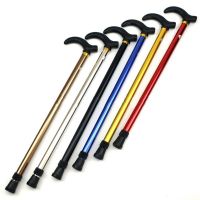 New T-handle Walking Stick Old Man Hiking Trekking Trail Ultralight 2-section 6 Adjustable Telescopic Aluminum Alloy Cane 1pcs