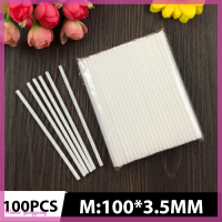 Manao 100พลาสติก Lollipop sticks อาหารเกรด White Tube Candy baking Plastic sticks