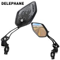 2Pcs Cycling Rear View Mirrors HD Glass Lens Mountain Bicycle Rearview Mirror Adjustable Rotate Electric Bike Handlebar Mirror