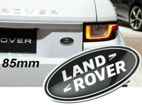 โลโก้ แลนด์โรเวอร์ มีฐานชุบโครเมี่ยม ไซส์ 85mm แปะด้วยกาวสองหน้า LAND ROVER Black 3D Grille Rear Trunk Side Logo Emblem Chrome Sticker Badge