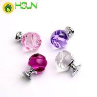 ❈✈卍 32mm European style single hole cabinet drawer handle rose glass crystal knob handle jewelry box colorful transparent knob