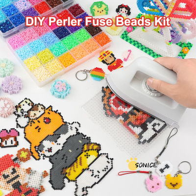 DIY Perler ลูกปัดฟิวส์ 5.5 มม. 2.6 มม. วันหยุดของเล่นเพื่อการศึกษาหัตถกรรมพร้อมอุปกรณ์เสริมสำหรับเด็กผู้ใหญ่เด็กที่ดีที่สุด Gift