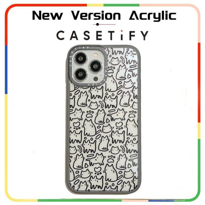 casetify-เคสโทรศัพท์อะคริลิคแข็ง-ผิวด้าน-กันกระแทก-ลายแมว-สําหรับ-iphone14-13-12-11-pro-max