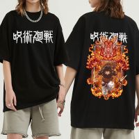 Anime Jujutsu Kaisen T-shirt Funny Fushiguro Megumi Graphic T-shirts Men Cotton Short Sleeves Oversized T Shirt Streetwear