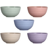 5pcs 12cm Wheat Straw Salad Bowls Unbreakable Mixing Bowls Reusable Dishwasher Microwave Safe Soup Bowls for Home Kitchen