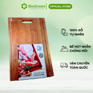 Thớt gỗ xà cừ hình chữ nhật kích thước 28x44x2.1cm