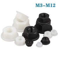 10-50Pcs M3 M4 M5 M6 M8 M10 M12 Nylon Flange Nuts Hexagon Flange Nut For Heat / Electricity Insulation Nails  Screws Fasteners