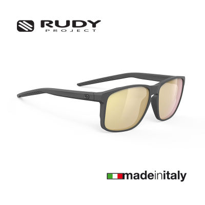 แว่นกันแดด Rudy Project Overlap Charcoal Matte - Multilaser Gold แว่นแฟชั่น แว่นไลฟ์สไตล์ แว่นกันแดดเท่ๆ แว่นกันแดดจากอิตาลี