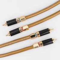 【DT】Pair OCC Copper RCA Cable With Carbon Fiber RCA Plug As Cardas Hexlink Golden 5-C Interconnect Cable  hot